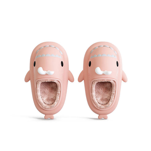 Sharkicks Basic - Hiver, Chaussons Requins Lapin, Talon Ouvert